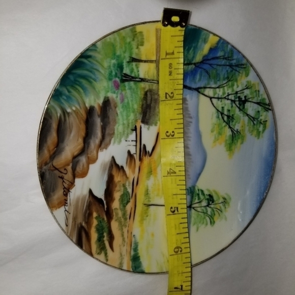 Vintage set Japanese signed‎ Hitomi hanging plates - Picture 3 of 8